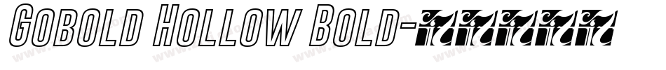 Gobold Hollow Bold字体转换